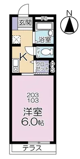 シャルム祖師谷【1階】の間取り