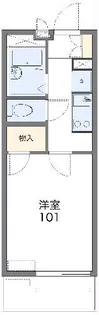 レオパレス稲葉山 彦八【2階】の間取り