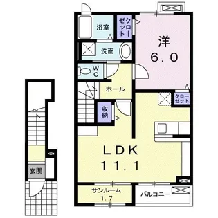 シャトレ【2階】の間取り