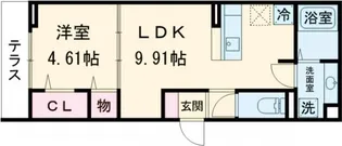 エクセリア若宮【1階】の間取り