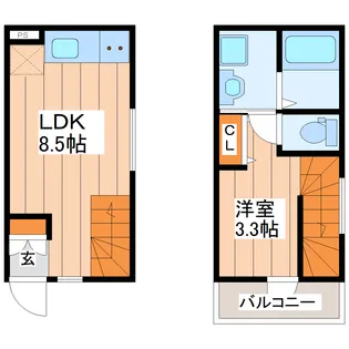 緑ヶ丘2丁目新築アパートの間取り