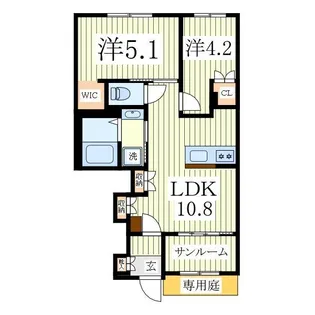 ノイエプルーシア【1階】の間取り