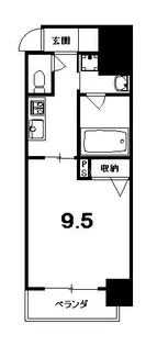 ジョイシティ二条城前【12階】の間取り