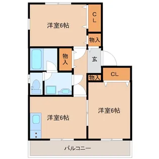カトレアハイム【1階】の間取り