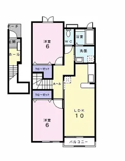 クレストールD【2階】の間取り