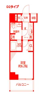 プレール・ドゥーク横濱子安【2階】の間取り