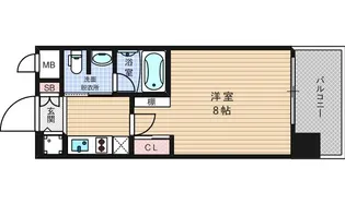 エスライズ北堀江スワン【6階】の間取り