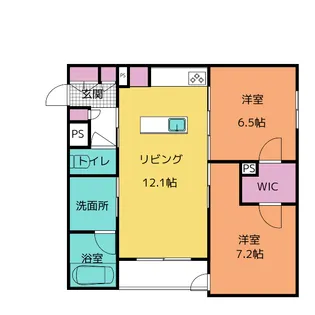 レフィシア上新【3階】の間取り