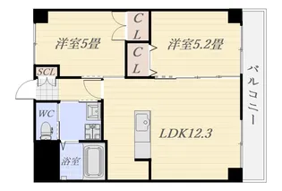 la bellezza 城西【2階】の間取り