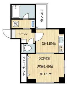 シャンテ業平橋【5階】の間取り
