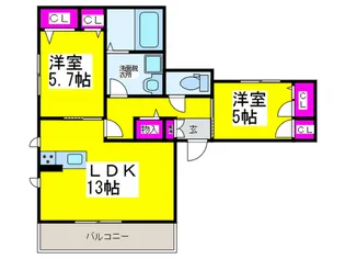 メゾン久文【3階】の間取り