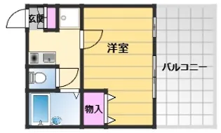 ユウパレス和泉府中【3階】の間取り