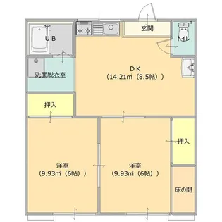 いろはコート A棟【1階】の間取り