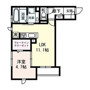 エスポワール飛鳥【2階】の間取り