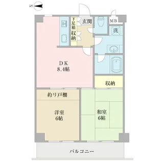 ソレイユコーポ葛西【2階】の間取り