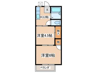 湘南シ-サイドコ-ポ【2階】の間取り