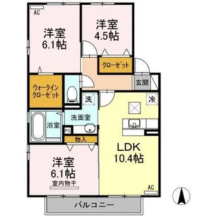 アルシオネ【1階】の間取り