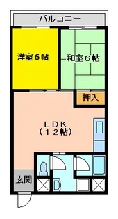 山西ハイツ【2階】の間取り