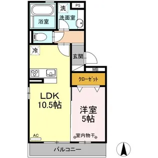 リシェスSERI II【3階】の間取り