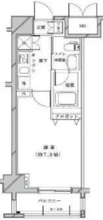 ライジングプレイス浅草参番館【4階】の間取り