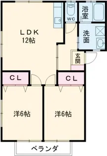 ラ・メゾン崎岡【1階】の間取り