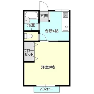 シティハイム青山B【1階】の間取り