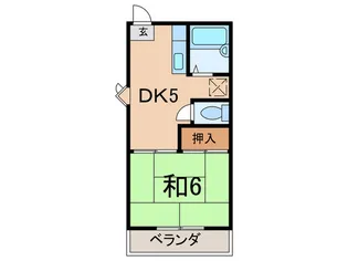 プラムコーポラス【1階】の間取り