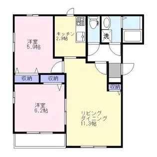 グランバリエ B棟【3階】の間取り