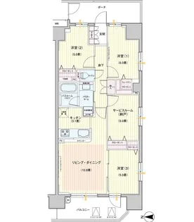 パレステージ綾瀬【7階】の間取り