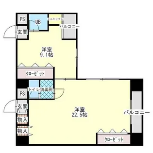 ニューライフ大手前参番館【2階】の間取り
