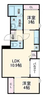 REGALESTサンメゾン栄生【1階】の間取り