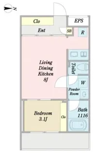 FABRIC東中野Residence【4階】の間取り