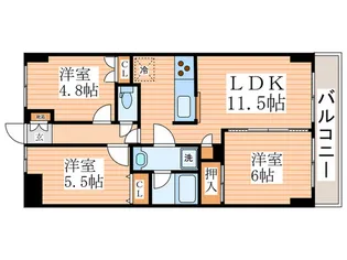 エルガーデン【5階】の間取り