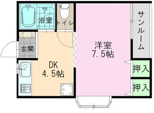 リバティーハイツ【1階】の間取り