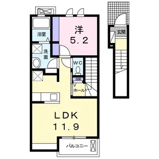 ヴァンクール【2階】の間取り