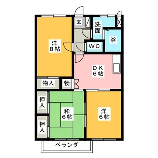 グラッドリー【2階】の間取り