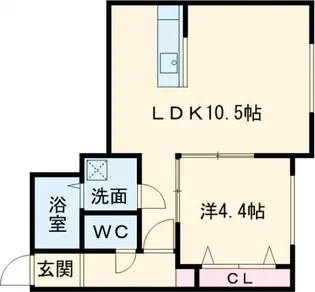 WEST BLUE【1階】の間取り