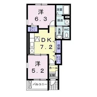 モンテグラースB【1階】の間取り