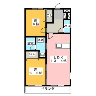 リシュテール【3階】の間取り
