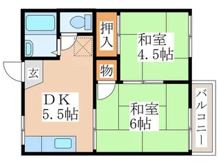 サウスイ-スト秋川【2階】の間取り