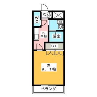 ウエストリバー【1階】の間取り