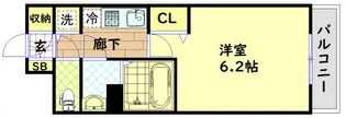 プレサンスOSAKA DOMECITYスクエア【7階】の間取り