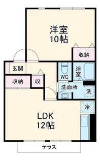 グリーンビレッジB【1階】の間取り