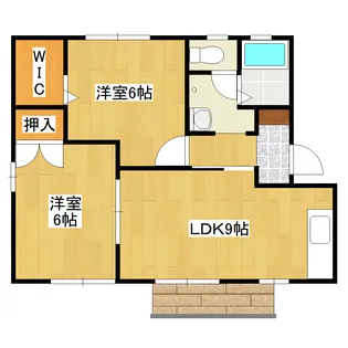 ジュネス旭【1階】の間取り