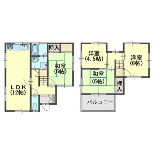兵庫県明石市魚住町西岡【一戸建】の間取り