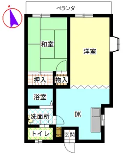 小ヶ倉ハイツ【2階】の間取り