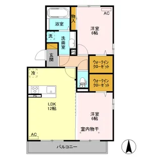群馬県前橋市下新田町【アパート】の間取り