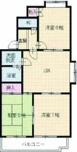 ポエティカル岸野【4階】の間取り