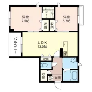 ベレオMS上溝【3階】の間取り