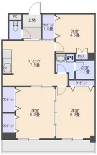 セントラル鍋島【2階】の間取り